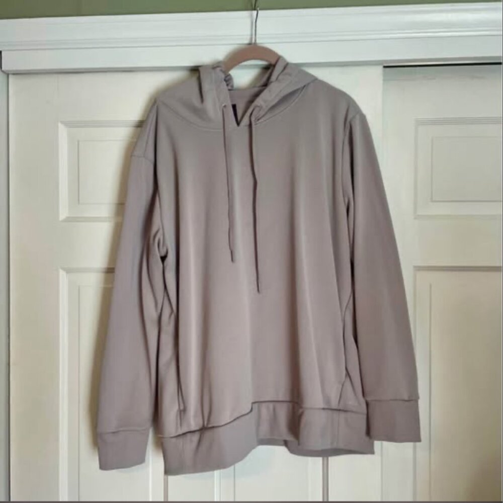 Grey/Purple women’s athletic hoodie